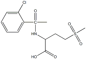 2-[1-(2-chlorophenyl)acetamido]-4-methanesulfonylbutanoic acid Struktur