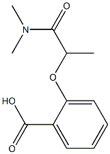 2-[1-(dimethylcarbamoyl)ethoxy]benzoic acid Struktur