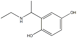 2-[1-(ethylamino)ethyl]benzene-1,4-diol Struktur