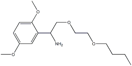 2-[1-amino-2-(2-butoxyethoxy)ethyl]-1,4-dimethoxybenzene Struktur