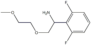 2-[1-amino-2-(2-methoxyethoxy)ethyl]-1,3-difluorobenzene Struktur