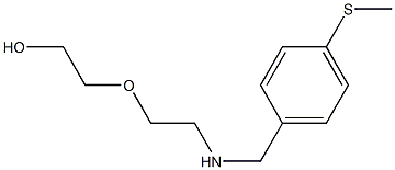 2-[2-({[4-(methylsulfanyl)phenyl]methyl}amino)ethoxy]ethan-1-ol Struktur