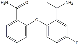 2-[2-(1-aminoethyl)-4-fluorophenoxy]benzamide Struktur