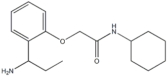 2-[2-(1-aminopropyl)phenoxy]-N-cyclohexylacetamide Struktur