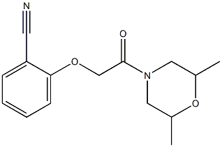 2-[2-(2,6-dimethylmorpholin-4-yl)-2-oxoethoxy]benzonitrile Struktur