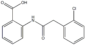 2-[2-(2-chlorophenyl)acetamido]benzoic acid Struktur