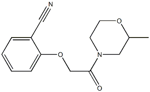 2-[2-(2-methylmorpholin-4-yl)-2-oxoethoxy]benzonitrile Struktur