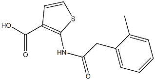 2-[2-(2-methylphenyl)acetamido]thiophene-3-carboxylic acid Struktur