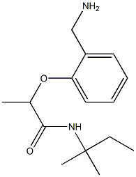 2-[2-(aminomethyl)phenoxy]-N-(2-methylbutan-2-yl)propanamide Struktur