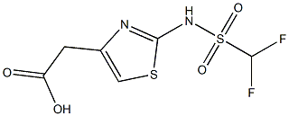 2-[2-(difluoromethanesulfonamido)-1,3-thiazol-4-yl]acetic acid Struktur