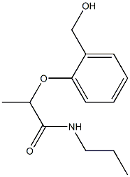 2-[2-(hydroxymethyl)phenoxy]-N-propylpropanamide Struktur