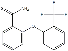 2-[2-(trifluoromethyl)phenoxy]benzene-1-carbothioamide Struktur