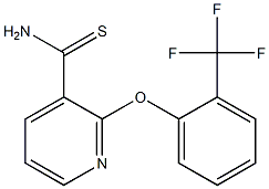 2-[2-(trifluoromethyl)phenoxy]pyridine-3-carbothioamide Struktur