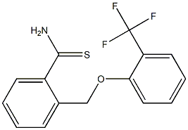 2-[2-(trifluoromethyl)phenoxymethyl]benzene-1-carbothioamide Struktur