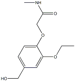 2-[2-ethoxy-4-(hydroxymethyl)phenoxy]-N-methylacetamide Struktur