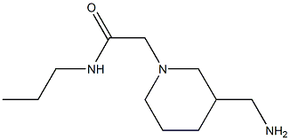 2-[3-(aminomethyl)piperidin-1-yl]-N-propylacetamide Struktur