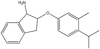 2-[3-methyl-4-(propan-2-yl)phenoxy]-2,3-dihydro-1H-inden-1-amine Struktur