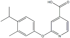 2-[3-methyl-4-(propan-2-yl)phenoxy]pyridine-4-carboxylic acid Struktur