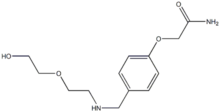 2-[4-({[2-(2-hydroxyethoxy)ethyl]amino}methyl)phenoxy]acetamide Struktur