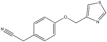 2-[4-(1,3-thiazol-4-ylmethoxy)phenyl]acetonitrile Struktur