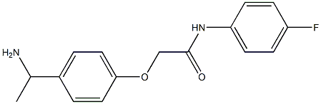 2-[4-(1-aminoethyl)phenoxy]-N-(4-fluorophenyl)acetamide Struktur