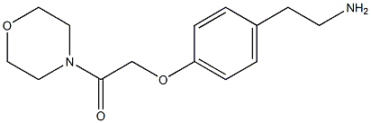 2-[4-(2-aminoethyl)phenoxy]-1-(morpholin-4-yl)ethan-1-one Struktur