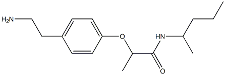 2-[4-(2-aminoethyl)phenoxy]-N-(pentan-2-yl)propanamide Struktur