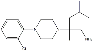 2-[4-(2-chlorophenyl)piperazin-1-yl]-2,4-dimethylpentan-1-amine Struktur