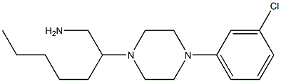 2-[4-(3-chlorophenyl)piperazin-1-yl]heptan-1-amine Struktur