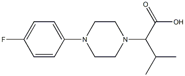 2-[4-(4-fluorophenyl)piperazin-1-yl]-3-methylbutanoic acid Struktur