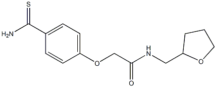 2-[4-(aminocarbonothioyl)phenoxy]-N-(tetrahydrofuran-2-ylmethyl)acetamide Struktur