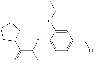 2-[4-(aminomethyl)-2-ethoxyphenoxy]-1-(pyrrolidin-1-yl)propan-1-one Struktur