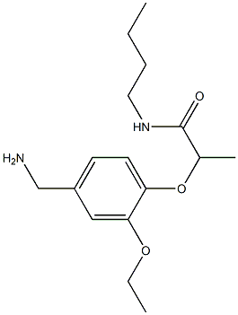 2-[4-(aminomethyl)-2-ethoxyphenoxy]-N-butylpropanamide Struktur