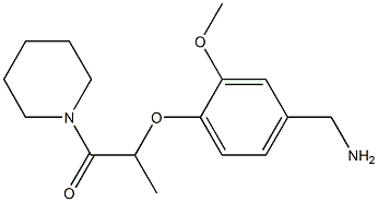 2-[4-(aminomethyl)-2-methoxyphenoxy]-1-(piperidin-1-yl)propan-1-one Struktur