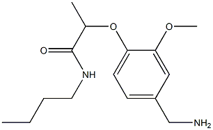 2-[4-(aminomethyl)-2-methoxyphenoxy]-N-butylpropanamide Struktur