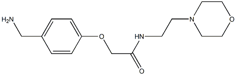 2-[4-(aminomethyl)phenoxy]-N-(2-morpholin-4-ylethyl)acetamide Struktur