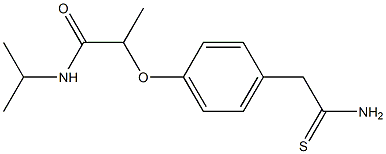 2-[4-(carbamothioylmethyl)phenoxy]-N-(propan-2-yl)propanamide Struktur