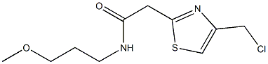 2-[4-(chloromethyl)-1,3-thiazol-2-yl]-N-(3-methoxypropyl)acetamide Struktur