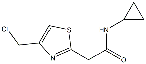 2-[4-(chloromethyl)-1,3-thiazol-2-yl]-N-cyclopropylacetamide Struktur