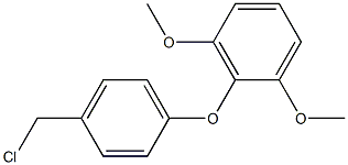 2-[4-(chloromethyl)phenoxy]-1,3-dimethoxybenzene Struktur