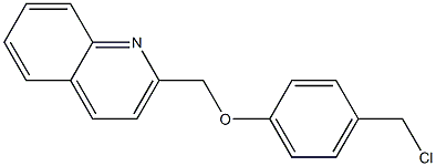 2-[4-(chloromethyl)phenoxymethyl]quinoline Struktur