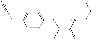 2-[4-(cyanomethyl)phenoxy]-N-(2-methylpropyl)propanamide Struktur