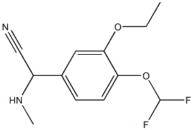 2-[4-(difluoromethoxy)-3-ethoxyphenyl]-2-(methylamino)acetonitrile Struktur