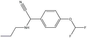 2-[4-(difluoromethoxy)phenyl]-2-(propylamino)acetonitrile Struktur