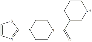 2-[4-(piperidin-3-ylcarbonyl)piperazin-1-yl]-1,3-thiazole Struktur