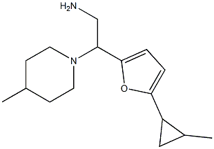 2-[5-(2-methylcyclopropyl)-2-furyl]-2-(4-methylpiperidin-1-yl)ethanamine Struktur