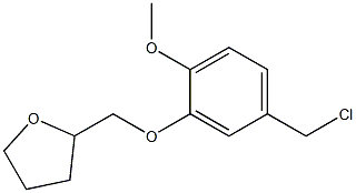 2-[5-(chloromethyl)-2-methoxyphenoxymethyl]oxolane Struktur