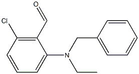 2-[benzyl(ethyl)amino]-6-chlorobenzaldehyde Struktur