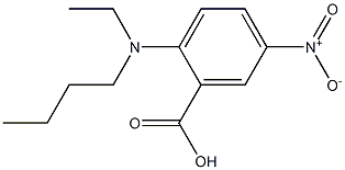 2-[butyl(ethyl)amino]-5-nitrobenzoic acid Struktur