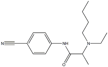 2-[butyl(ethyl)amino]-N-(4-cyanophenyl)propanamide Struktur